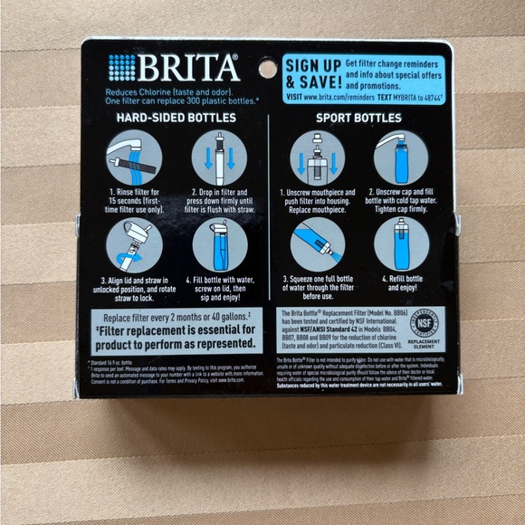 NEW BRITA BOTTLE REPLACEMENT FILTERS, 2 - Picture 2 of 3
